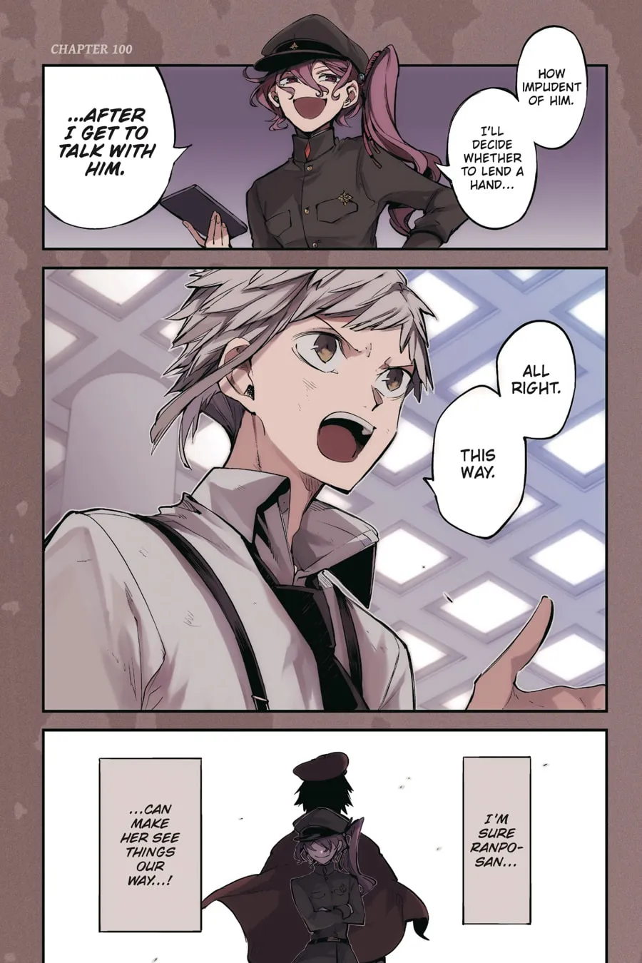 Bungo Stray Dogs, chapter 100, page 1