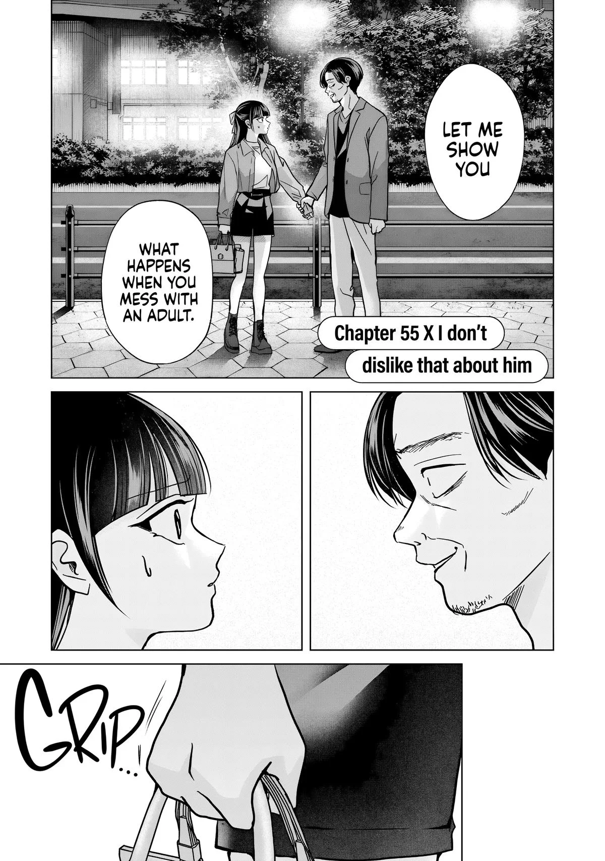 Kusunoki's Flunking Her High School Glow-Up, chapter 55, page 1