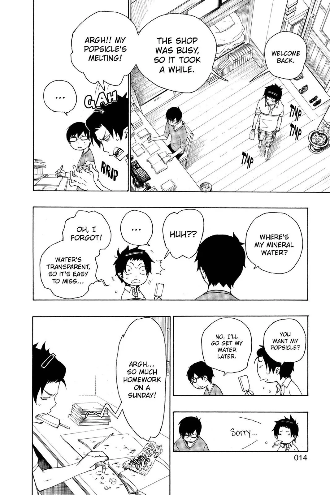 Blue Exorcist, chapter 8, page 14