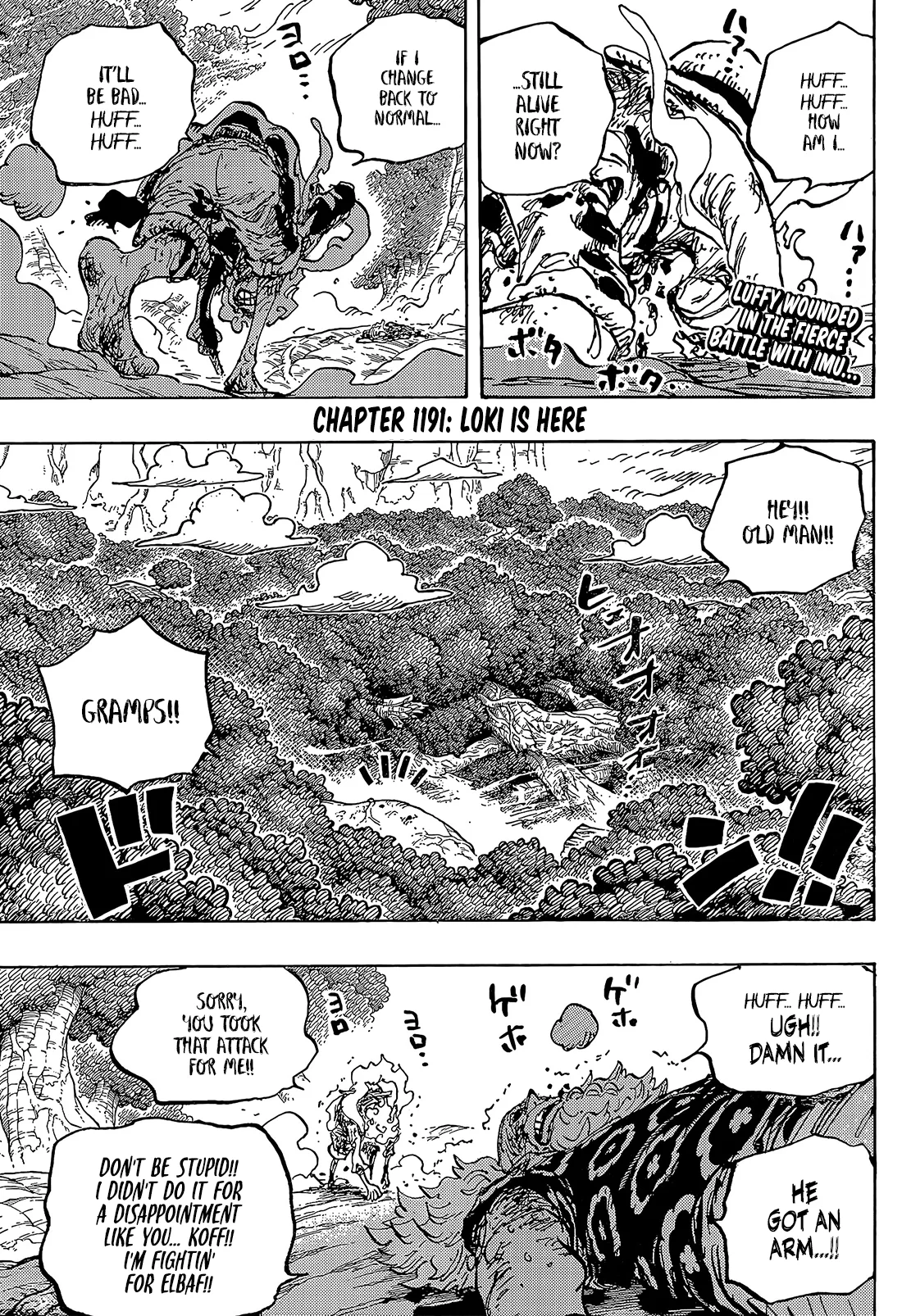 One Piece Manga, chapter 1191, page 1
