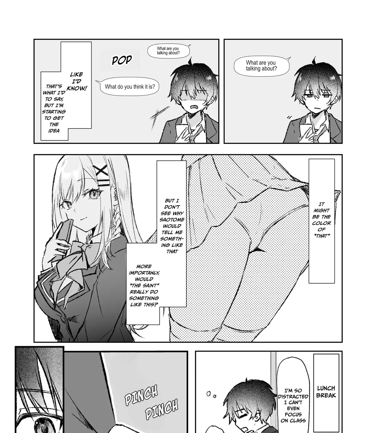 The Saintly Girl Sitting Next to Me Secretly Shows Me What's Under Her Skirt, chapter 1, page 29
