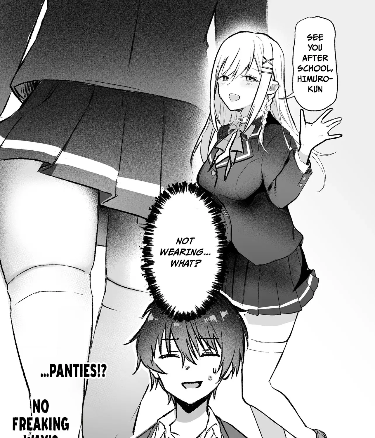 The Saintly Girl Sitting Next to Me Secretly Shows Me What's Under Her Skirt, chapter 1, page 35