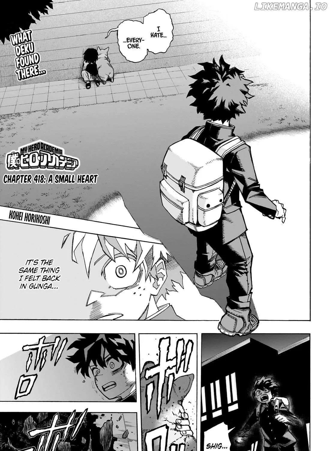 My Hero Academia, chapter 418, page 1