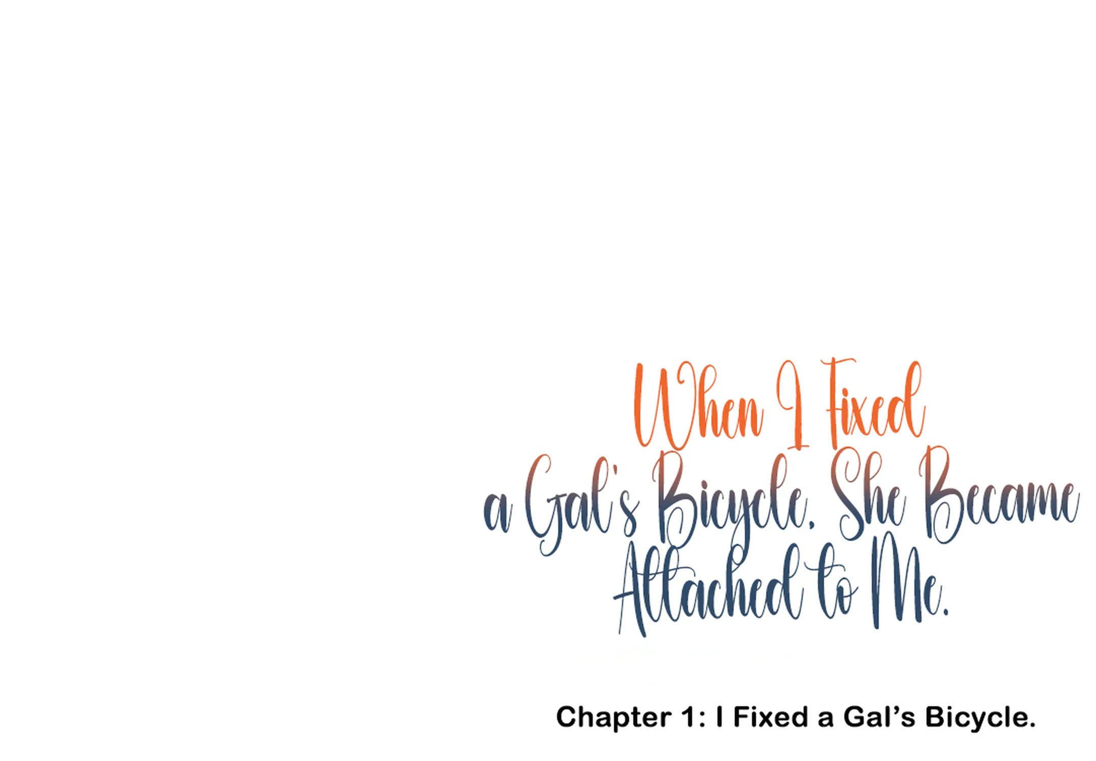 When I Repaired a Gal's Bicycle, She Became Attached to Me, chapter 1, page 11