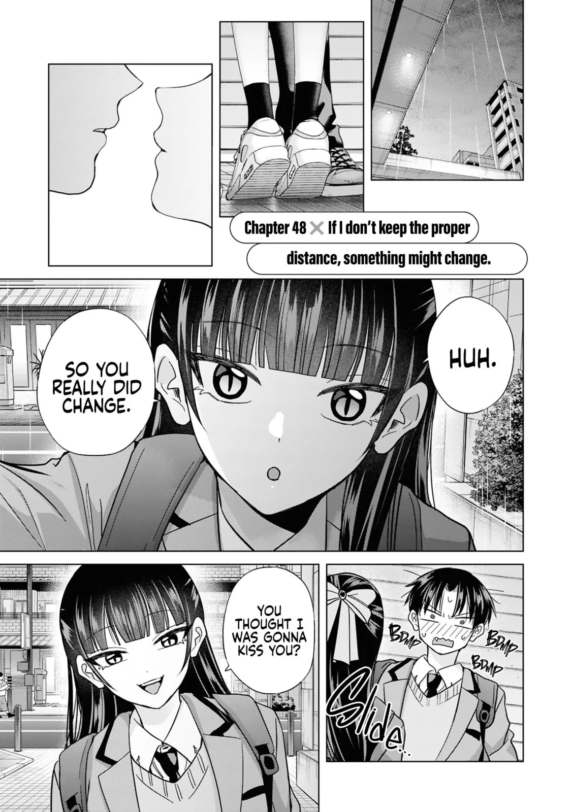 Kusunoki's Flunking Her High School Glow-Up, chapter 48, page 1