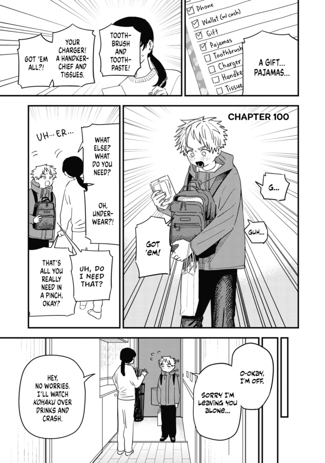 The Girl I Like Forgot Her Glasses, chapter 100, page 1
