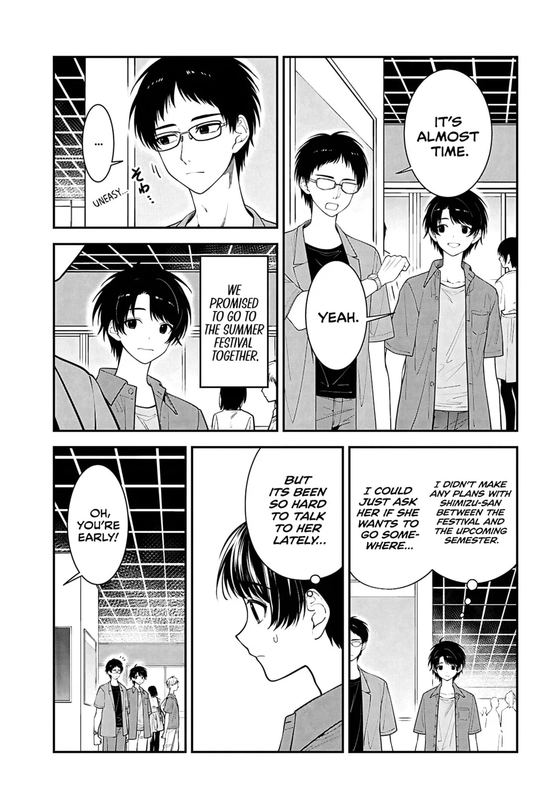 Tonari no Seki no Yankee Shimizu-san ga Kami o Kuroku Sometekita, chapter 16, page 5